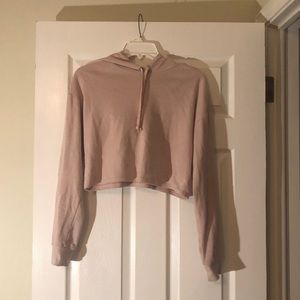 Cropped pink hoodie
